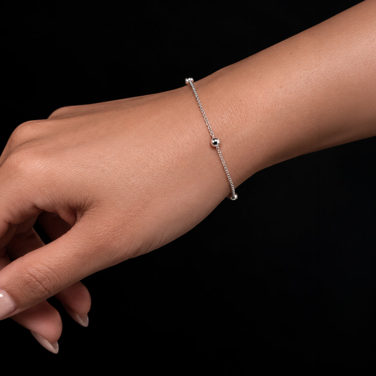 Silver Bead Bracelet