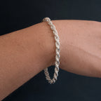 5mm Silver Rope Bracelet