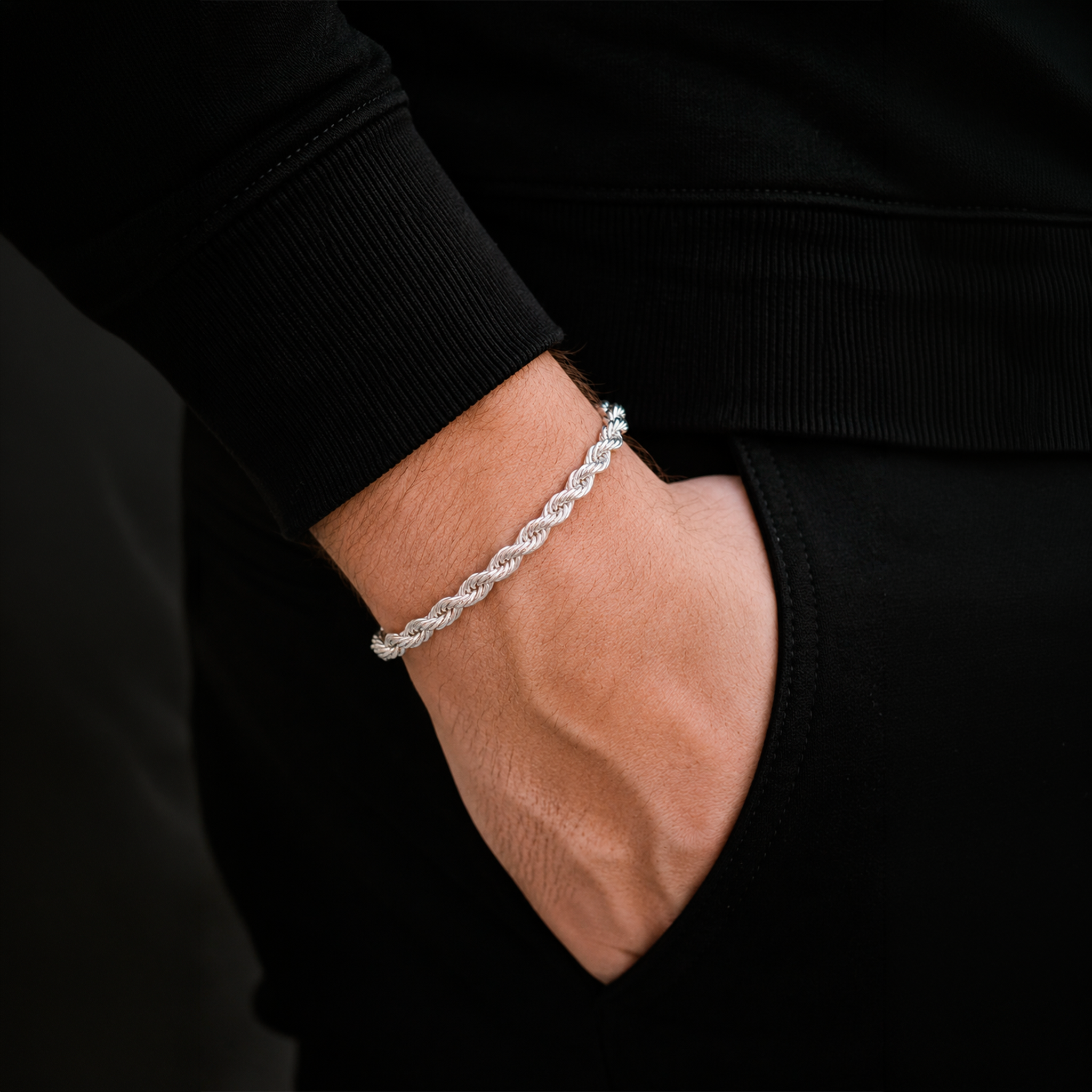 Rope 5mm (Silver) Bracelet