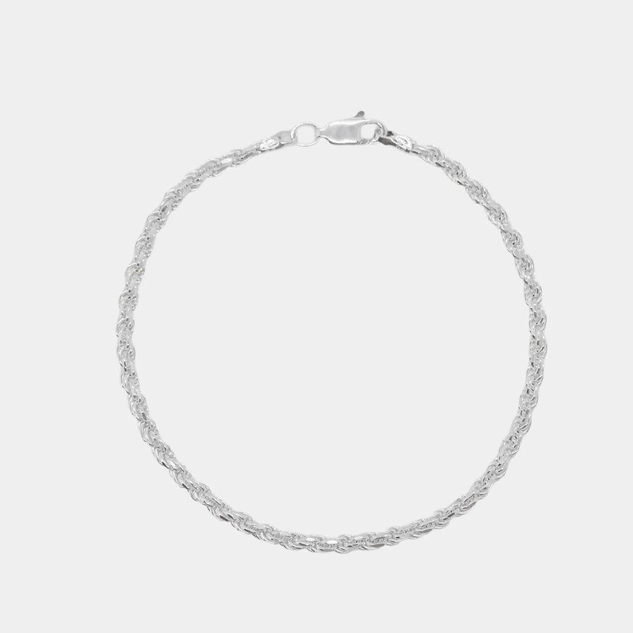 Rope Bracelet 3mm Silver