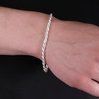 Rope Bracelet 4mm Silver