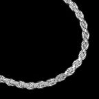 5mm Silver Rope Bracelet