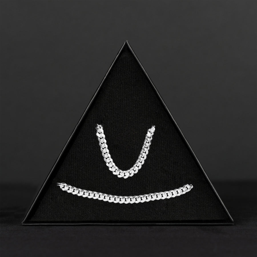 Cuban Link Set 5 mm (Silver)