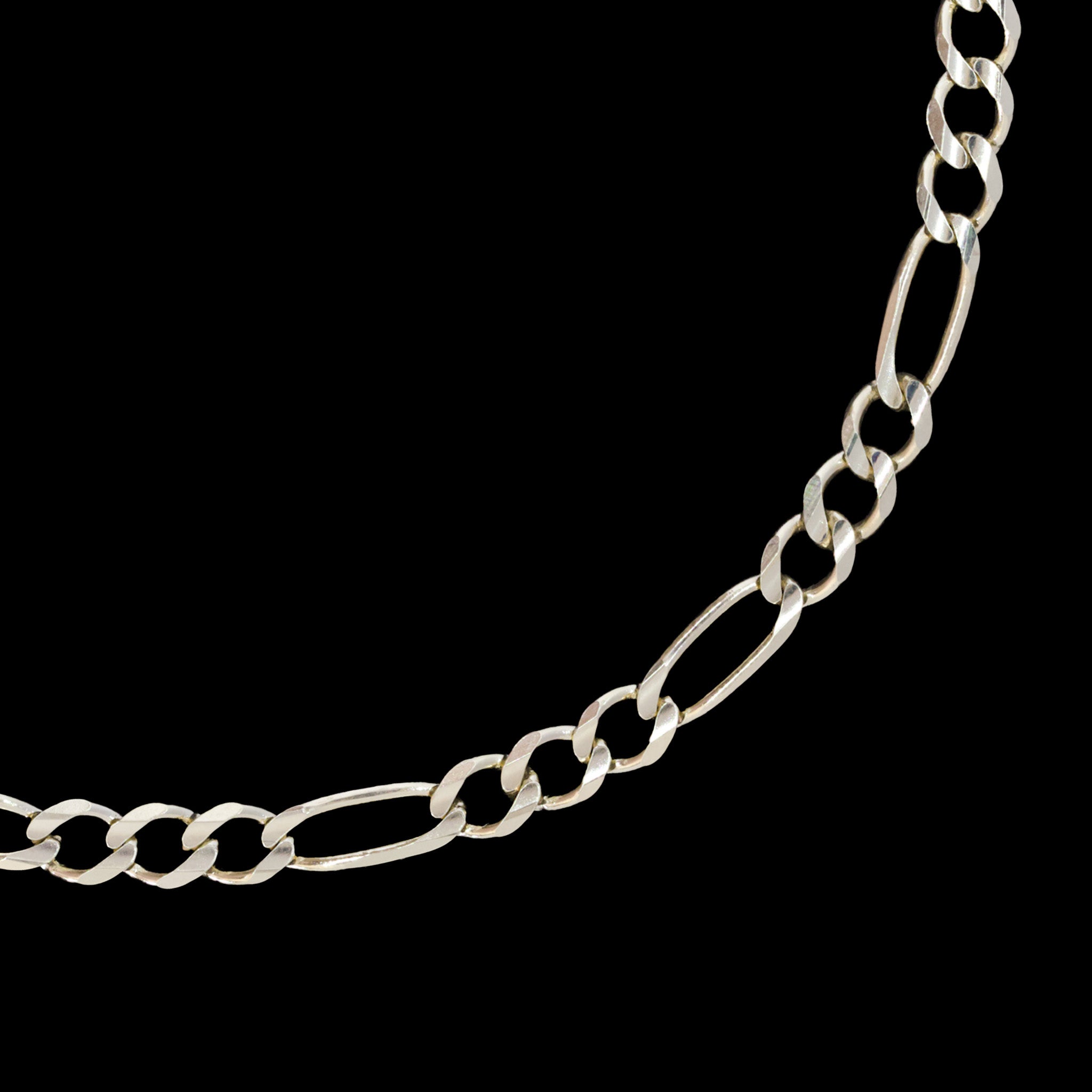 Figaro 3X1 Open 4mm (Solid Gold) Chain