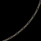 Figaro 3X1 2.5mm (Solid Gold) Chain