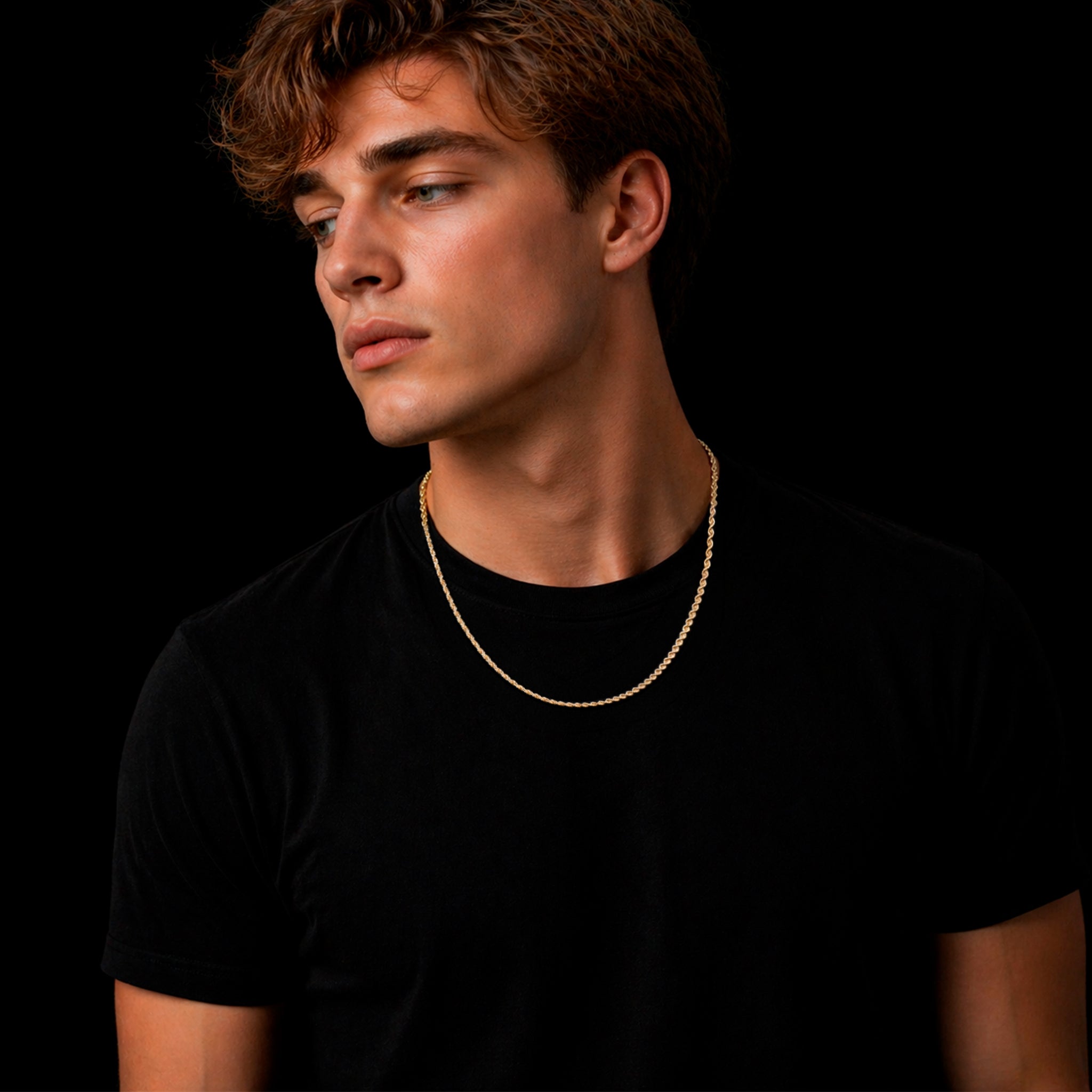 2.5mm Twisted 14k (Solid Gold) Chain