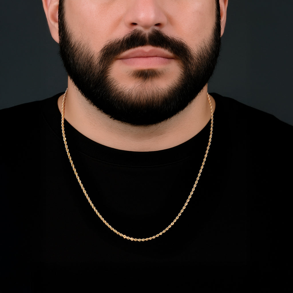 2.5mm Twisted 14k (Solid Gold) Chain