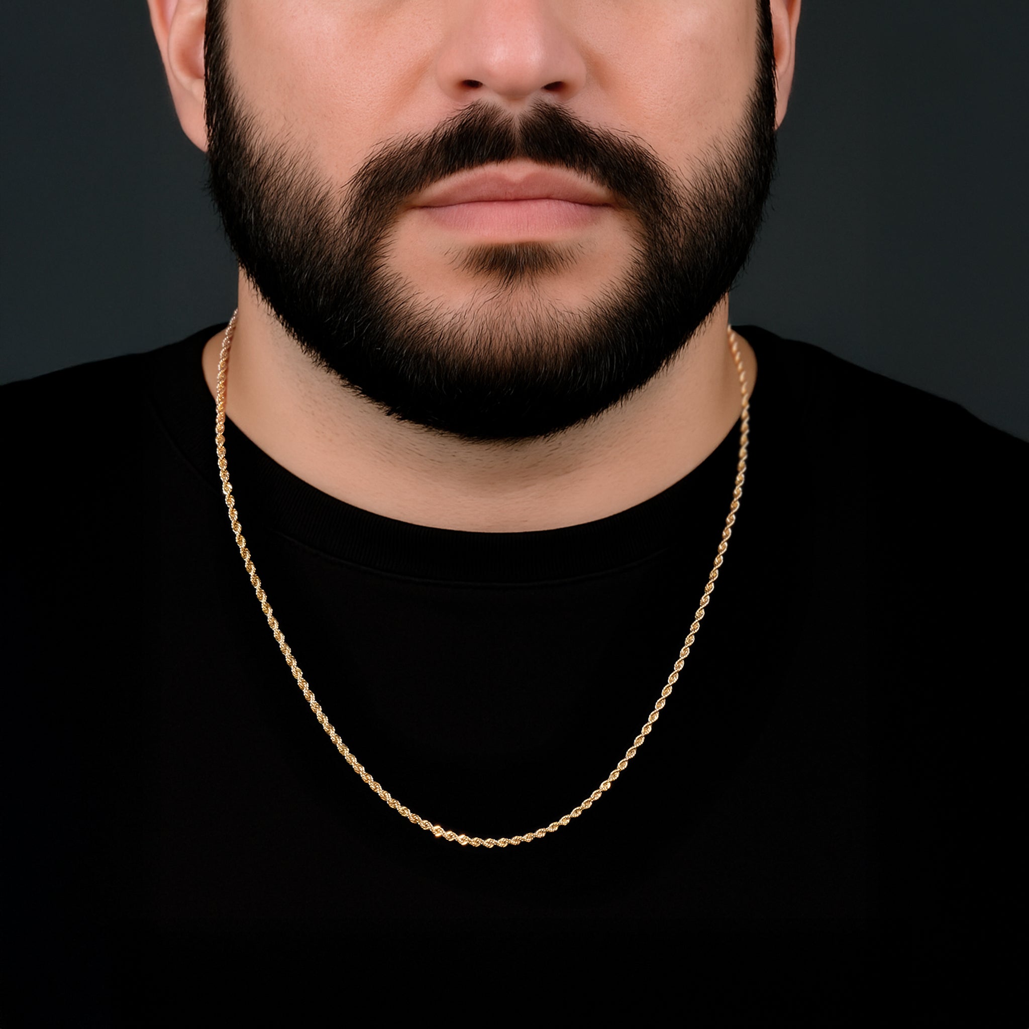 2.5mm Twisted 14k (Solid Gold) Chain