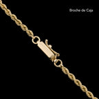 2.5mm Solid Gold Rope Bracelet