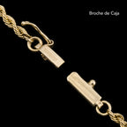 2.5mm Solid Gold Rope Bracelet