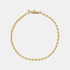 3mm Solid Gold Rope Bracelet