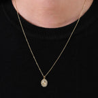 Mexican Virgin Solid Gold Necklace