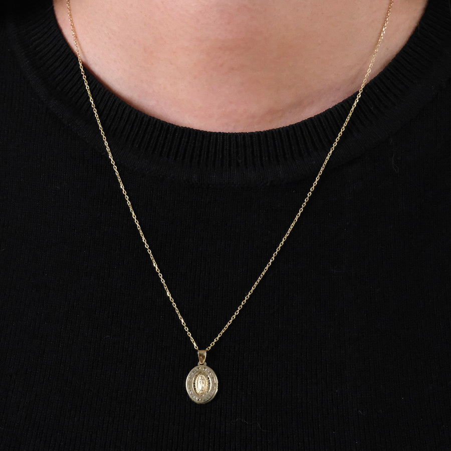 Mexican Virgin (Solid Gold) Necklace