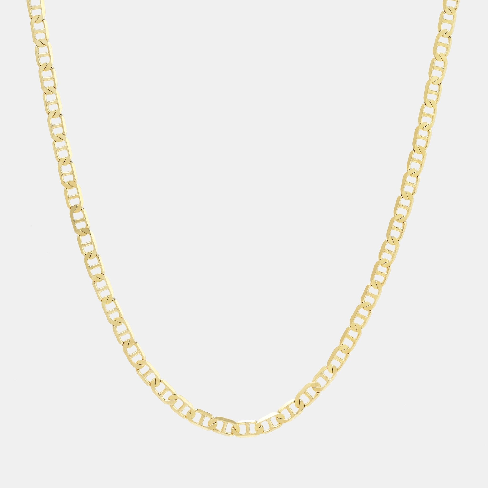 Ancla Martillada 4mm (Oro Sólido) Cadena - Triangulum Workshop