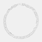 Ancla Martillada Zegrinada 5mm (Plata) Pulsera - Triangulum Workshop