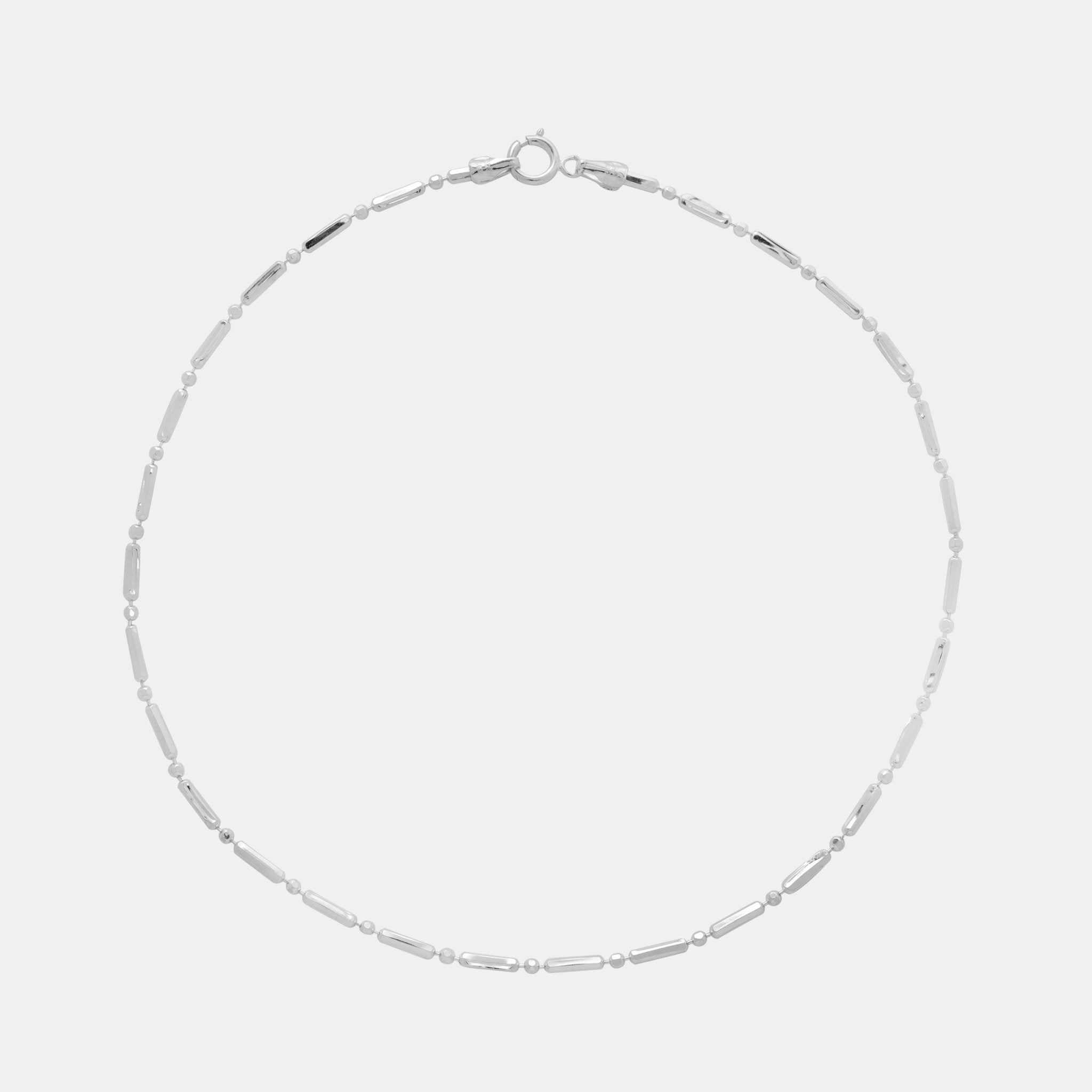 Bolitas 1x1 Corta Diamantada (Plata) Pulsera - Triangulum Workshop