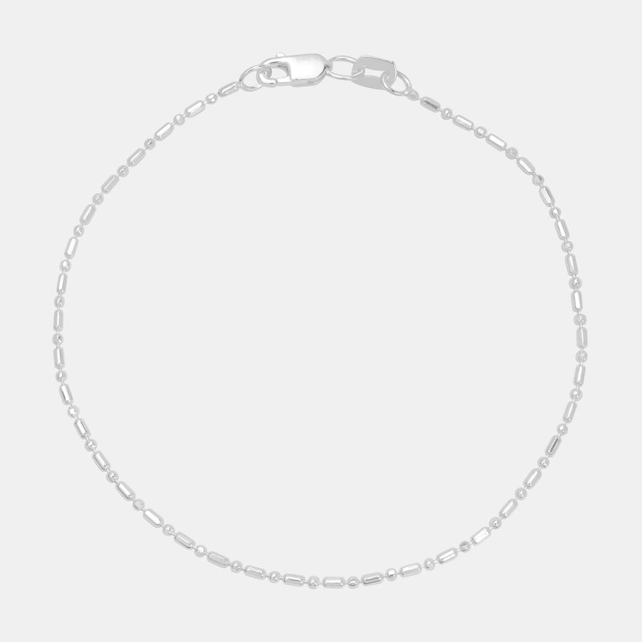 Bolitas 1x1 Diamantada (Plata) Pulsera - Triangulum Workshop