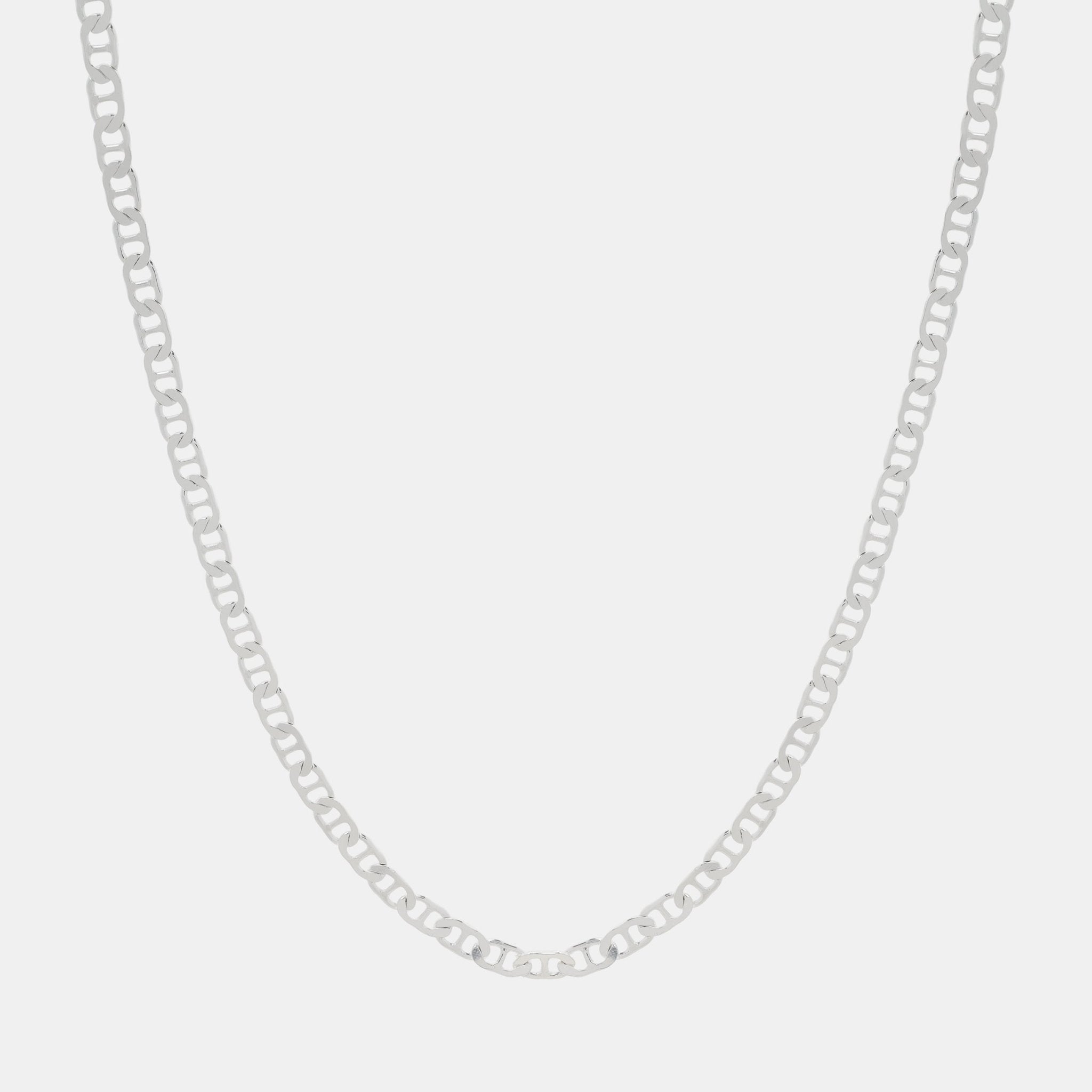 Cadena Ancla Martillada 4mm (Plata) - Triangulum Workshop