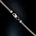 Detalle del broche perico de Cadena Cuban Link 2mm en Plata .925