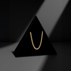 Cadena Cuban Link 3mm de oro sólido con empaque Triangulum