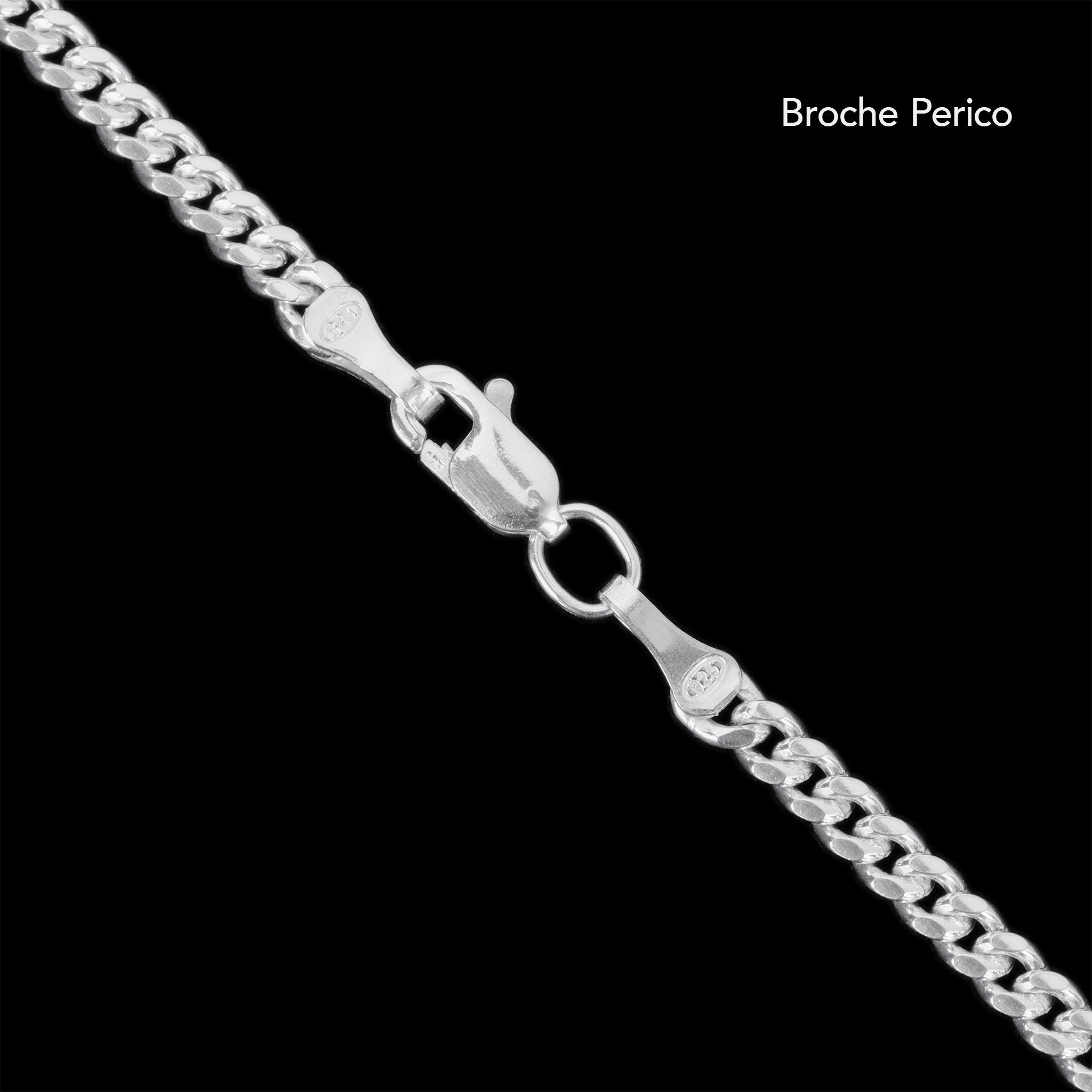 Detalle del tejido Cuban Link en plata .925 de 3mm