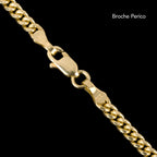 Broche y marcaje de Cadena Cuban Link 4mm de oro sólido