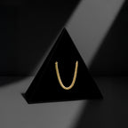 Cadena Cuban Link 4mm de oro sólido con empaque Triangulum