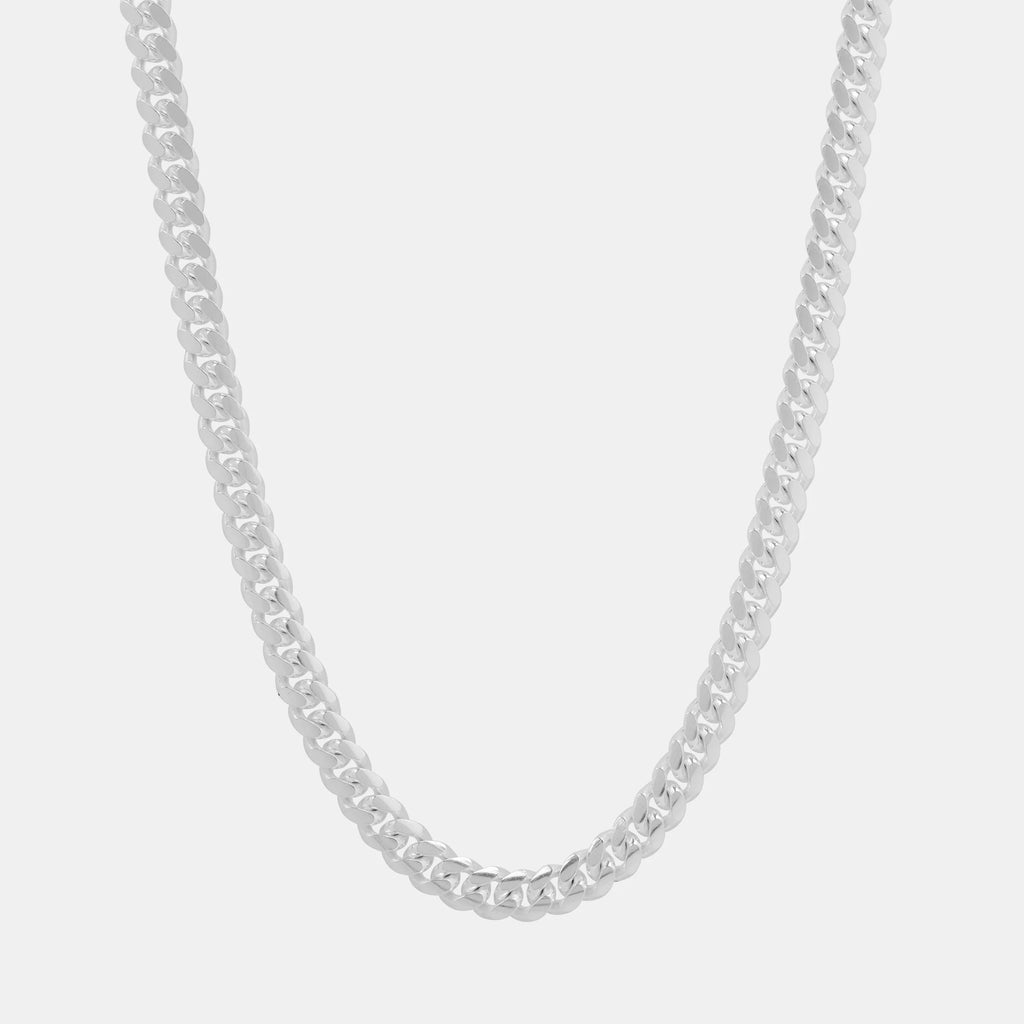 Cadena Cuban Link 8mm de Plata .925 maciza