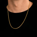 Cadena Cuban Link 2mm Oro Sólido 14K para hombre