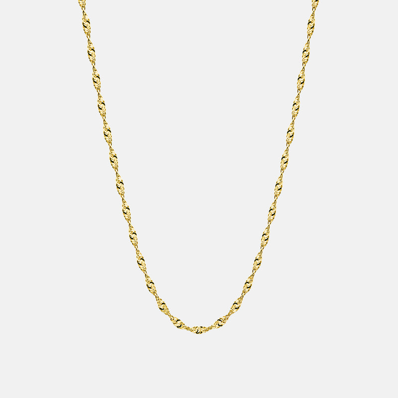 Cadena Singapur elaborada en oro sólido