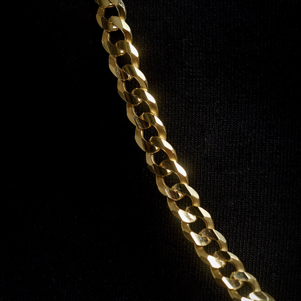 Curb 8mm (Oro Sólido) Cadena - Triangulum Workshop
