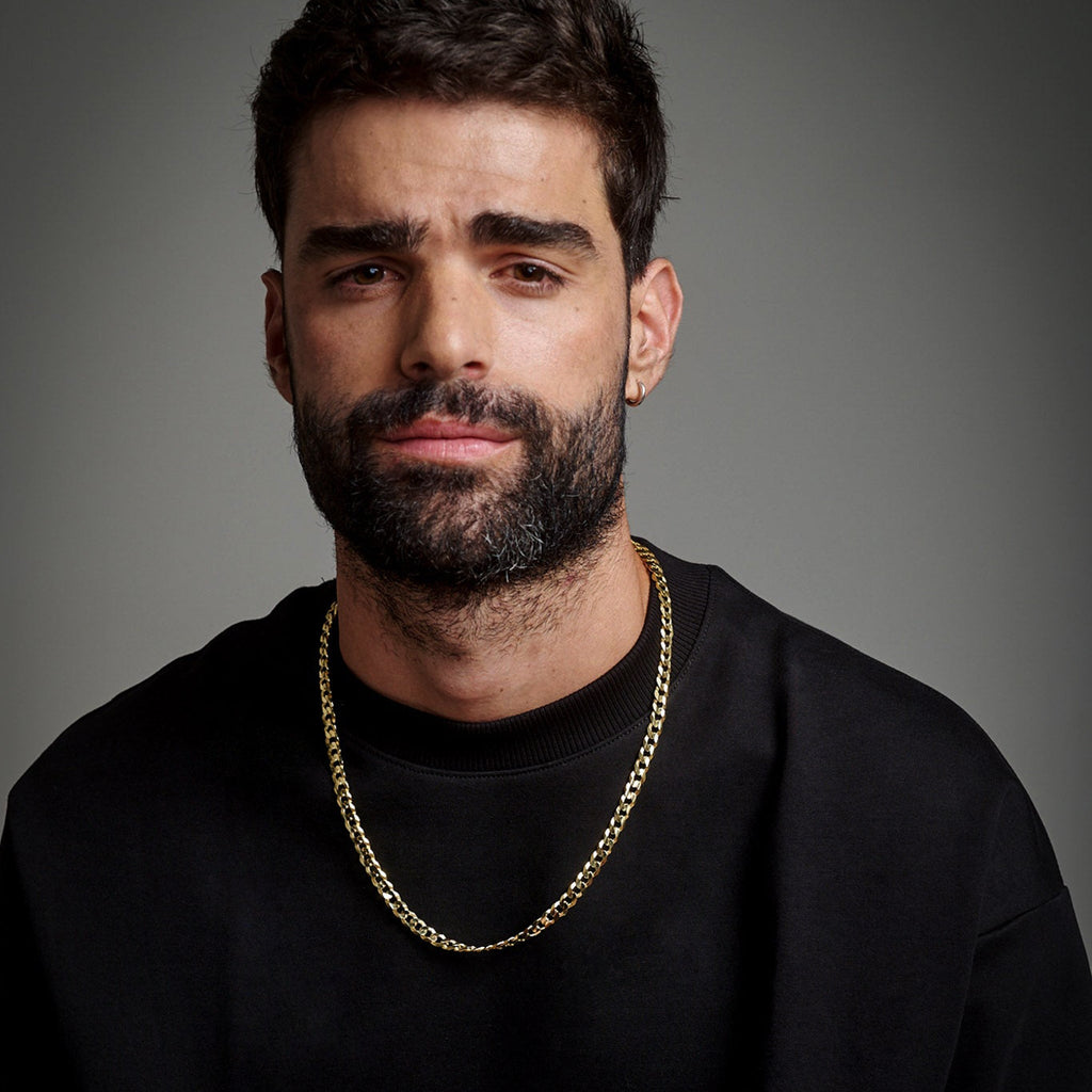 Curb 8mm (Oro Sólido) Cadena - Triangulum Workshop