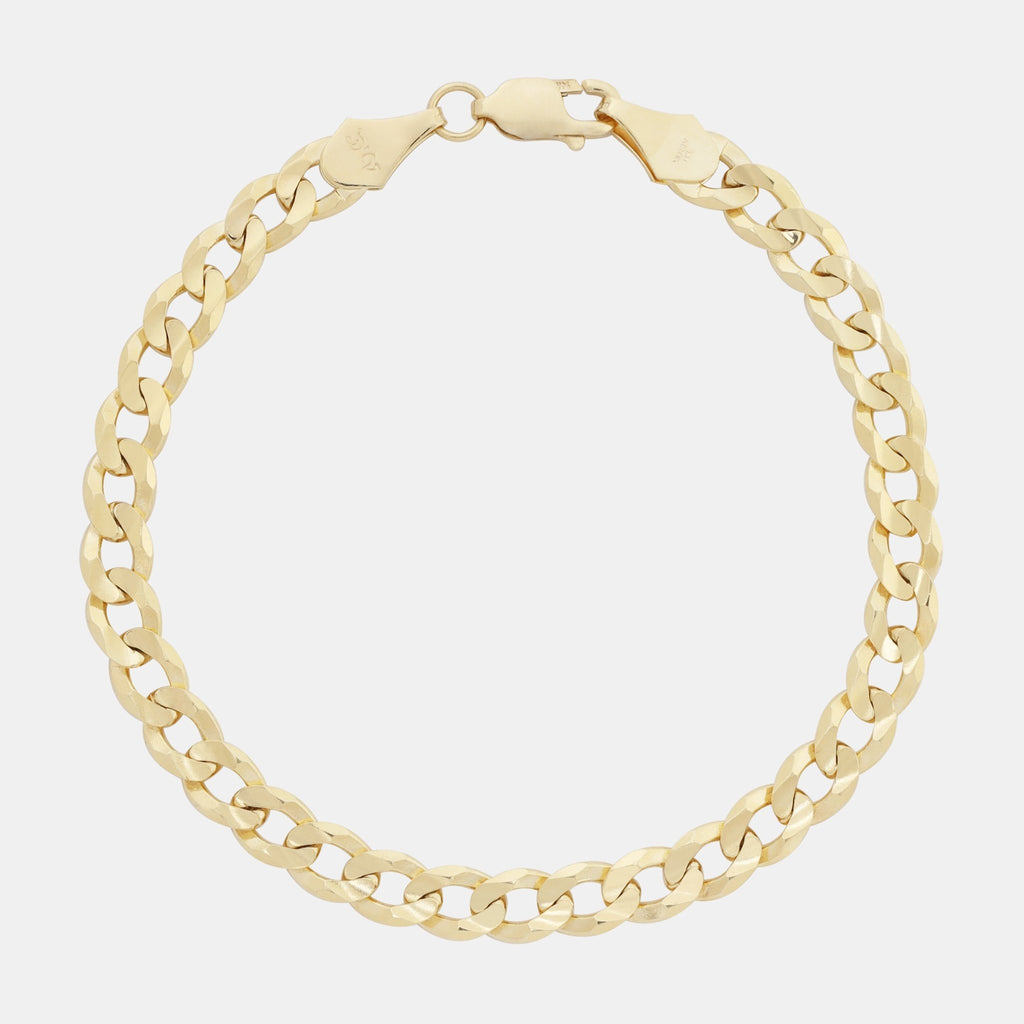 Curb 8mm (Oro Sólido) Pulsera - Triangulum Workshop