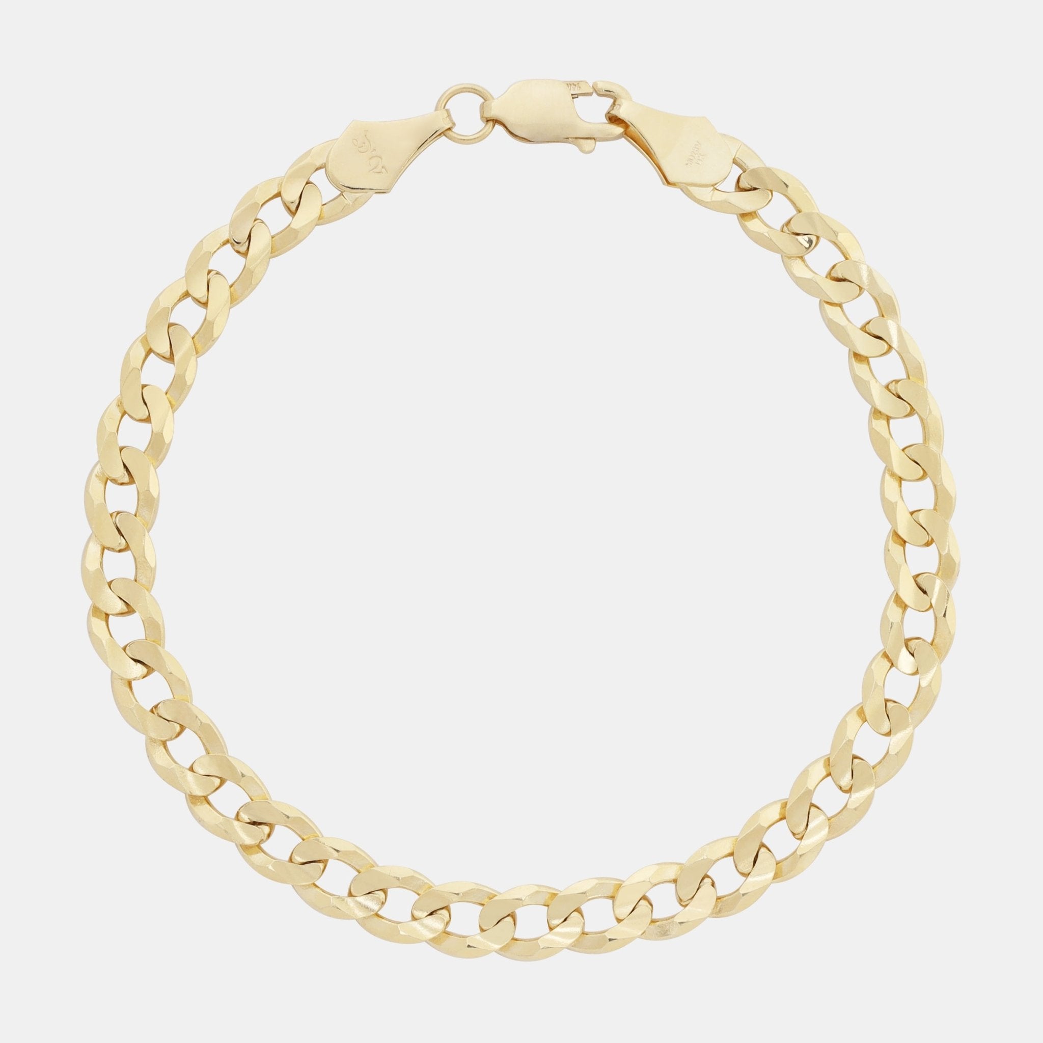 Curb 8mm (Oro Sólido) Pulsera - Triangulum Workshop