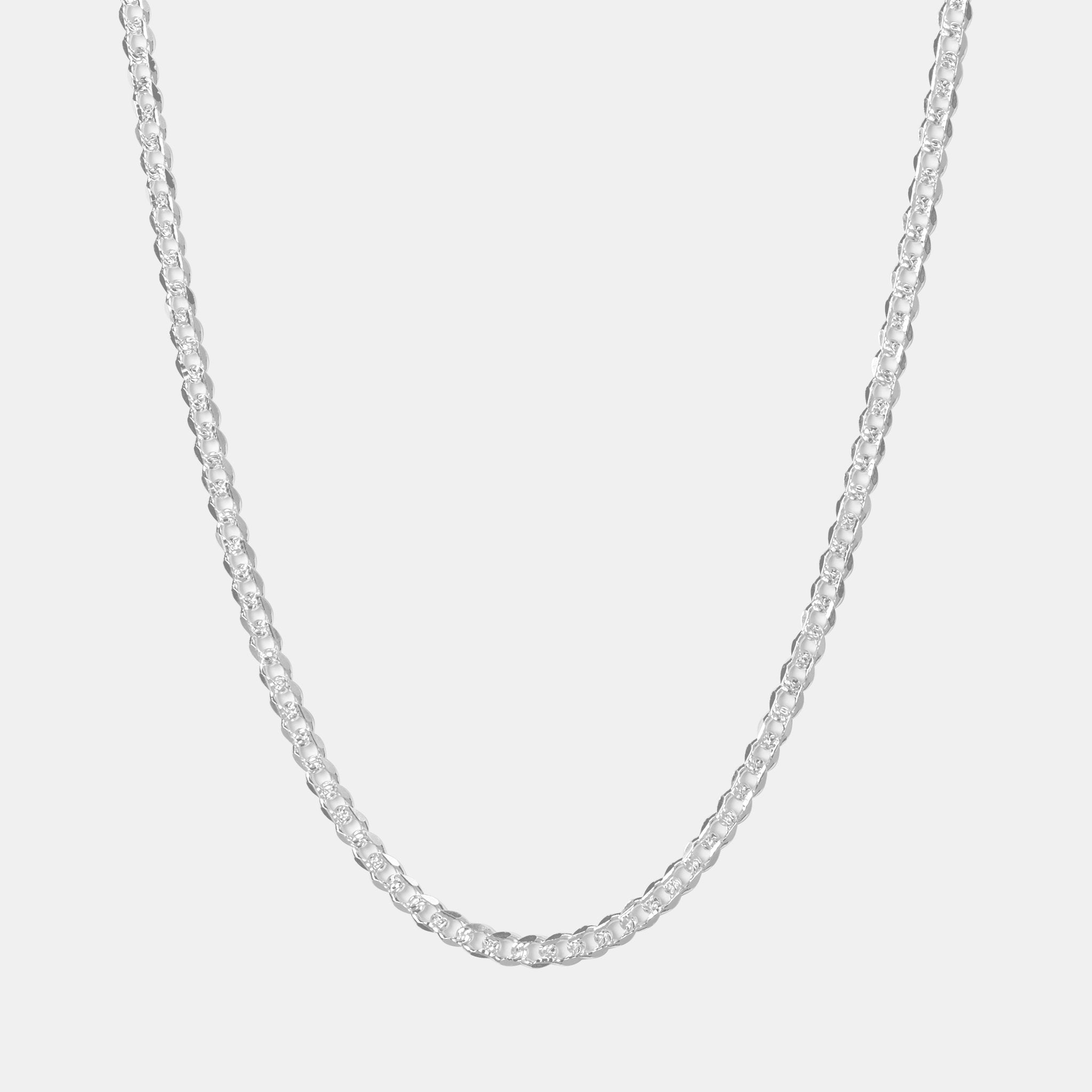 Curb Zegrinada 4mm (Plata) Cadena - Triangulum Workshop