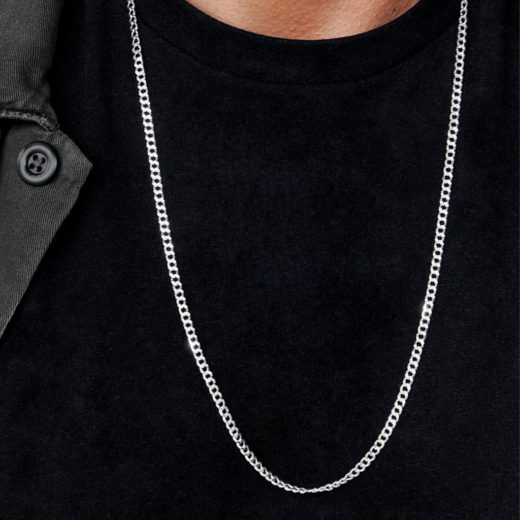 Curb Zegrinada 4mm (Plata) Cadena - Triangulum Workshop