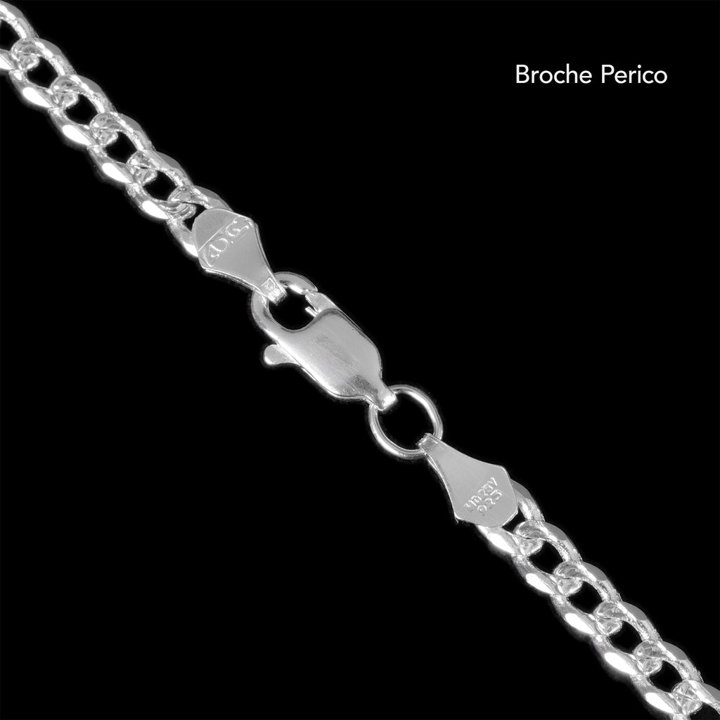 Curb Zegrinada 4mm (Plata) Cadena - Triangulum Workshop