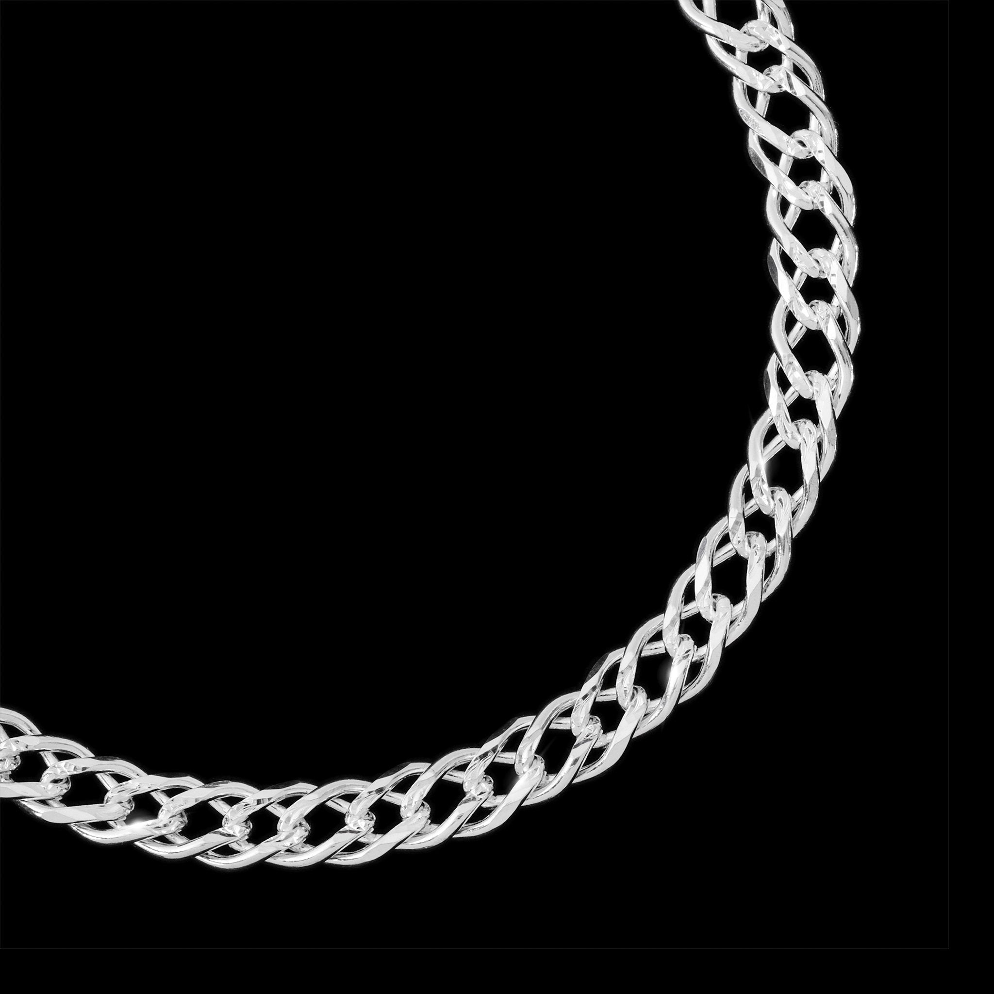 Doble Rombo Zegrinada 5mm (Plata) Cadena - Triangulum Workshop