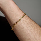Figaro 3X1 5mm (Oro Sólido) Pulsera - Triangulum Workshop