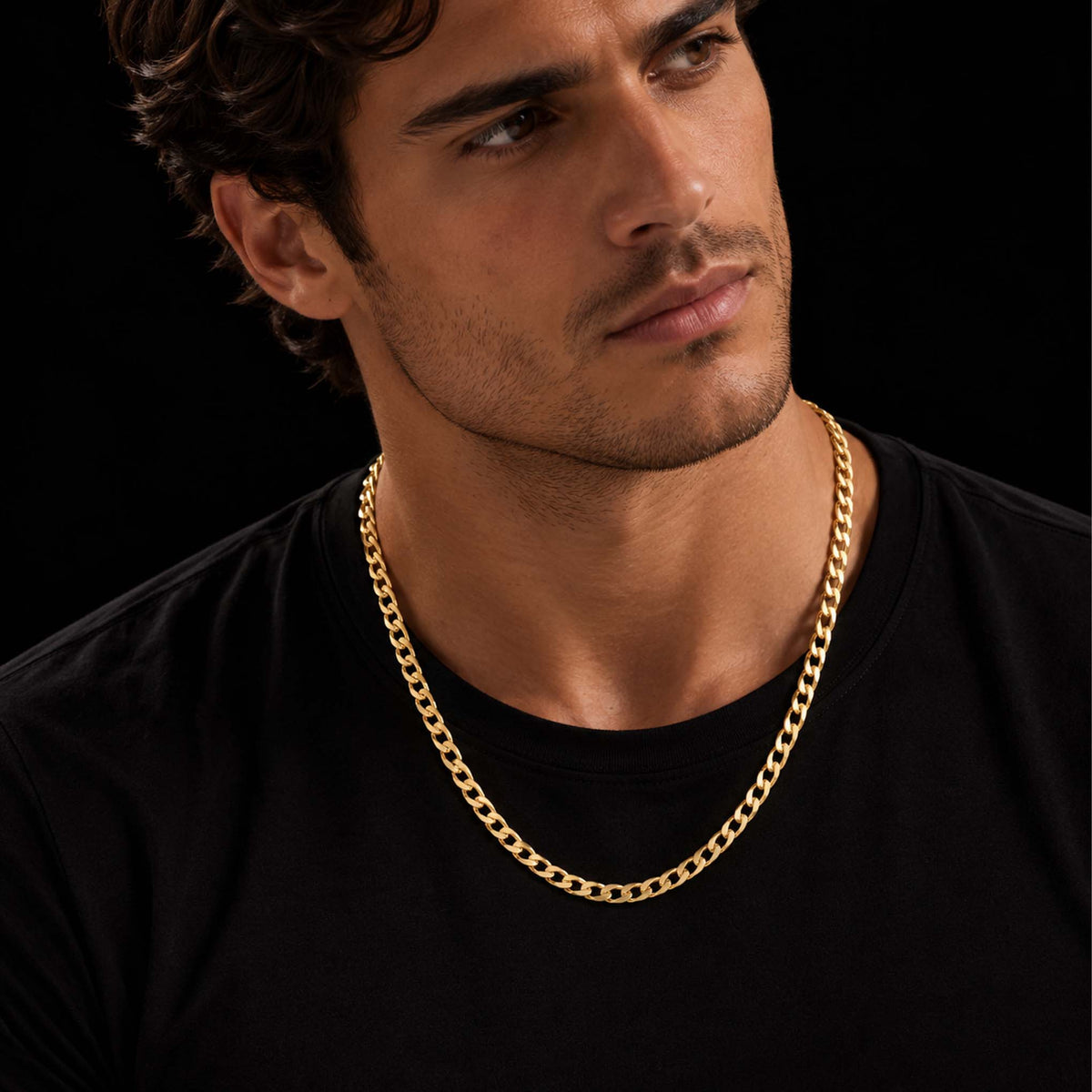 5mm Solid Gold Curb Chain