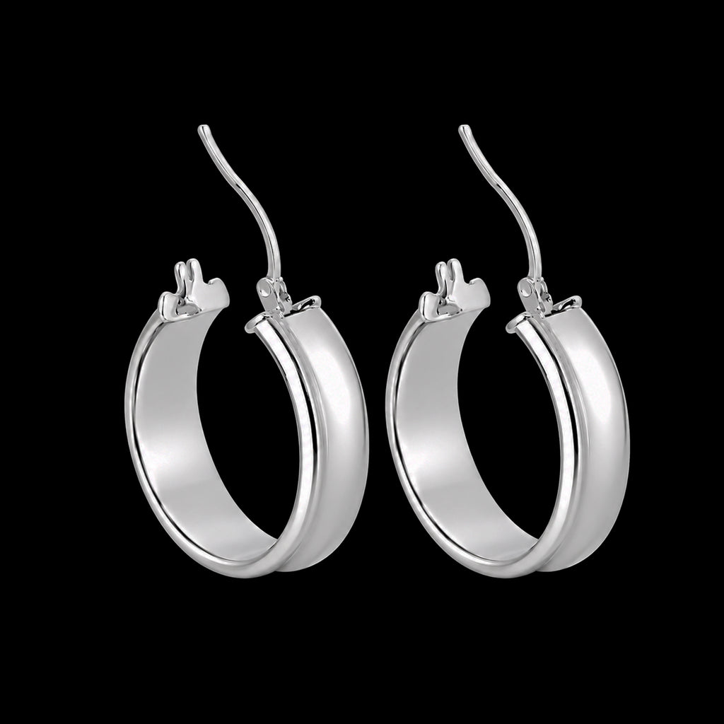 Par de Arracadas Belle de plata .925 con diseño moderno y elegante para uso diario.