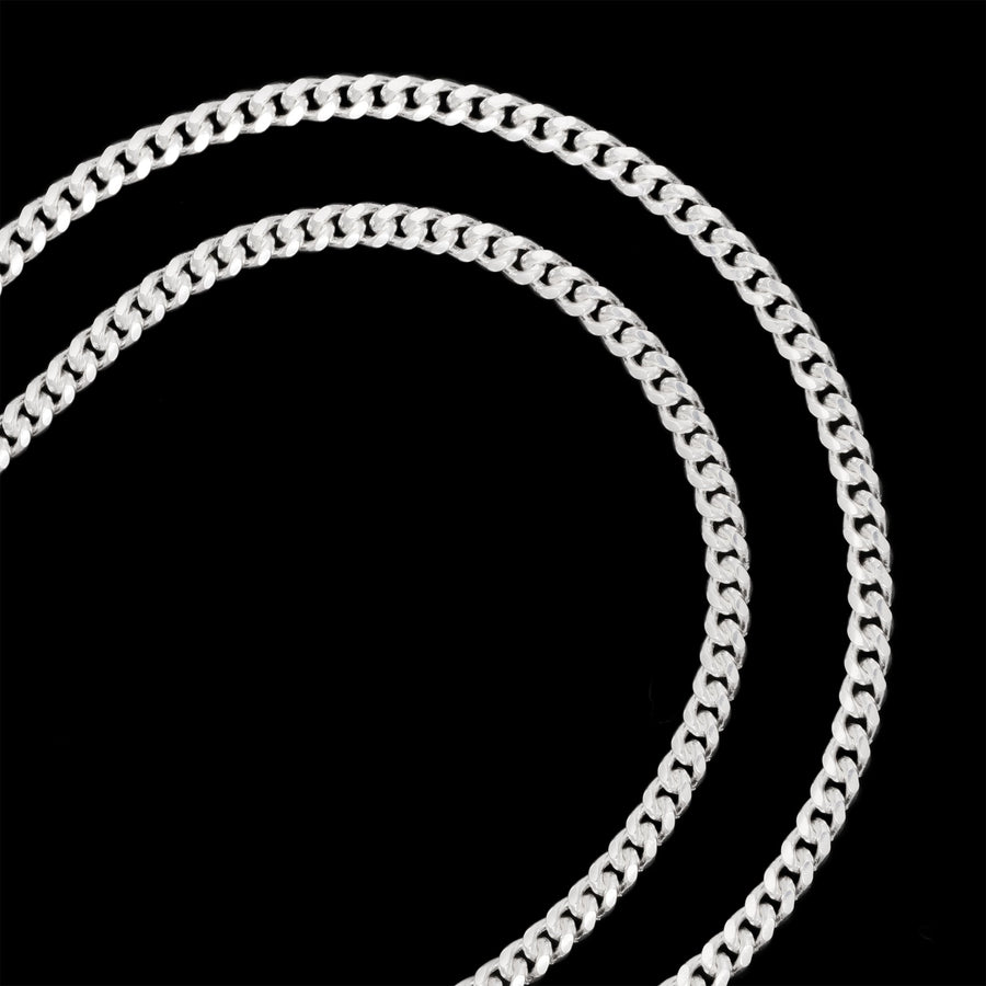Set Cuban Link 4 mm (Plata) - Triangulum Workshop