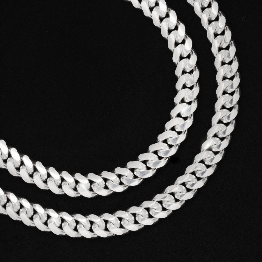 Set Cuban Link 8 mm (Plata) - Triangulum Workshop