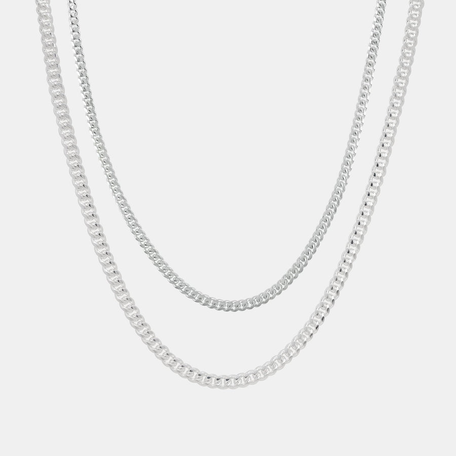 Stack Cuban Link 3mm y 4mm (Plata) Cadena - Triangulum Workshop