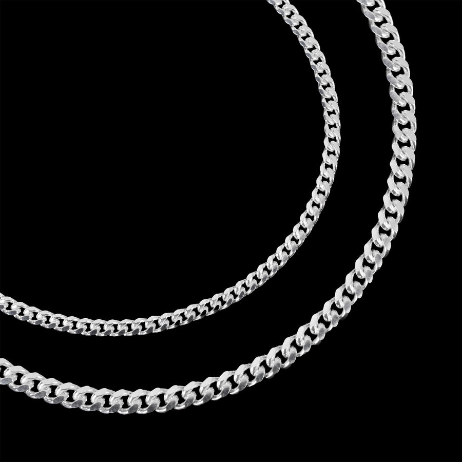 Stack Cuban Link 3mm y 4mm (Plata) Cadena - Triangulum Workshop