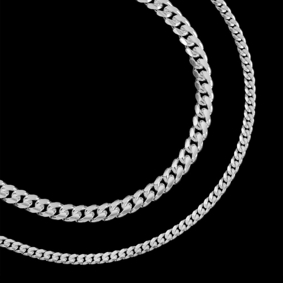 Stack Cuban Link 3mm y 5mm (Plata) Cadena - Triangulum Workshop