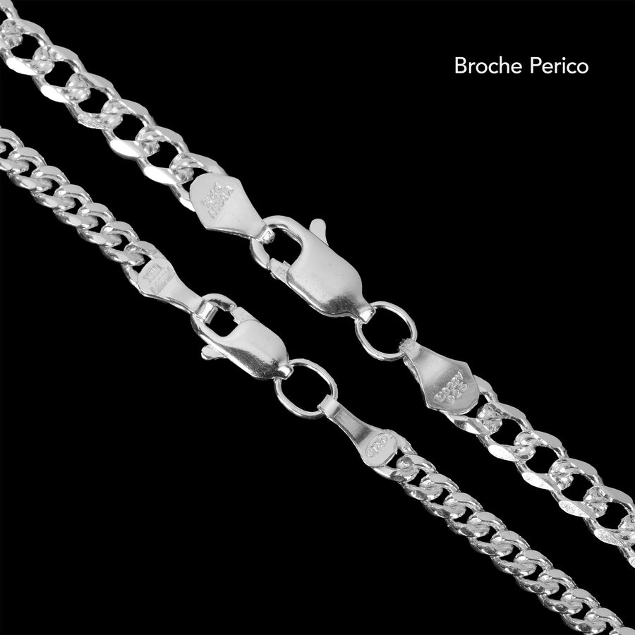 Stack Curb 4mm y Cuban Link 3mm (Plata) Cadena - Triangulum Workshop