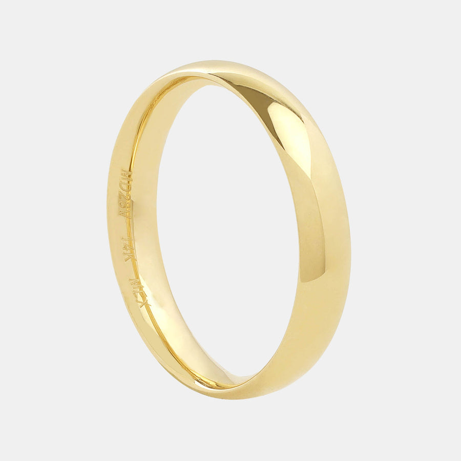 4mm Argolla Clásica (Solid Gold) - Triangulum Workshop