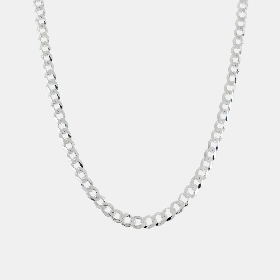 Curb Chain (Silver) 4mm