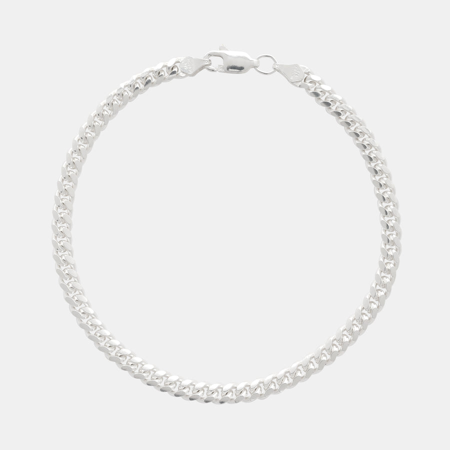 Cuban Link Bracelet (Silver) 4mm